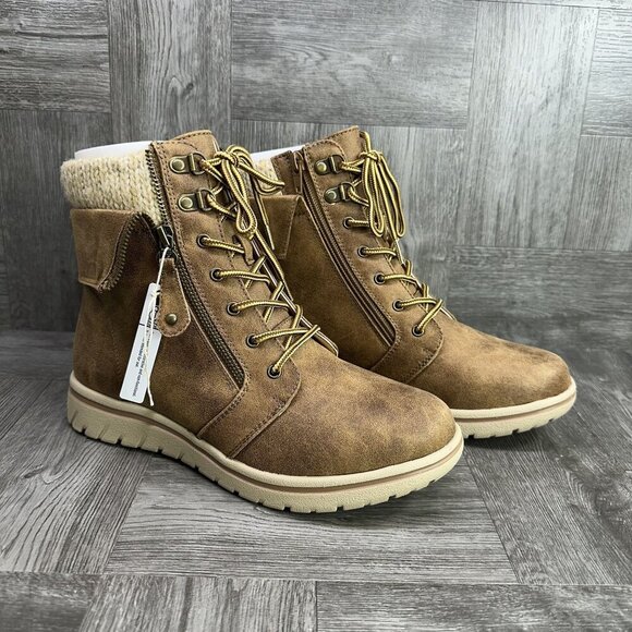 CLIFFS by White Mountain Hope City Hiker Women's size 8.5 Brown Boots C33714 - Picture 5 of 8